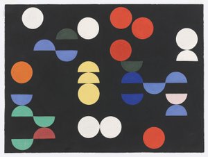 Kompozycja z okręgami i półokręgami autorstwa Sophie Taeuber-Arp