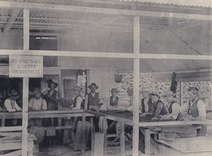 Sortowanie diamentów, Kopalnia Wesselton (zdjęcie czarno-białe) autorstwa South African Photographer