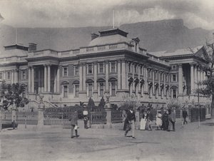 Houses of Parliament, Cape Town (zdjęcie czarno-białe) autorstwa South African Photographer