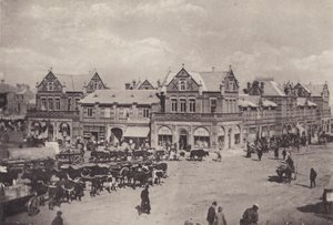 Budynki targowe (zdjęcie czarno-białe) autorstwa South African Photographer