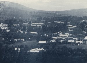 Pretoria, widok z lotu ptaka ze wzgórza Daaspoort (zdjęcie czarno-białe) autorstwa South African Photographer