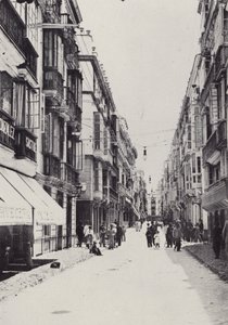 Kadyks: Calle Ancha (zdjęcie czarno-białe)