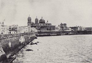 Kadyks: Mury południowe (zdjęcie czarno-białe) autorstwa Spanish Photographer