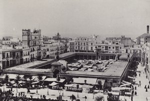 Kadyks: Plaza de Abastos (zdjęcie czarno-białe)