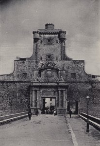 Kadyks: Puerta de Tierra (czarno-białe zdjęcie)