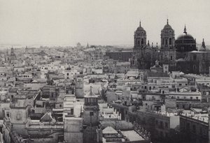 Kadyks: Widok z wieży Tavira (zdjęcie czarno-białe) autorstwa Spanish Photographer