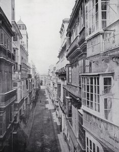 Calle Ancha, Kadyks (zdjęcie czarno-białe) autorstwa Spanish Photographer