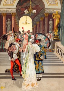 Bal maskowy w Paryżu pod koniec XVIII wieku autorstwa Spanish School