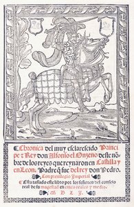 Alfons XI, król Kastylii i Leon, na koniu, 1551 autorstwa Spanish School