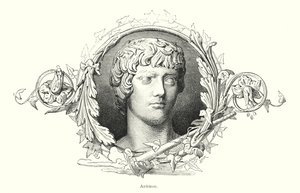 Antinous, bithniańska młodzież grecka i ulubieniec cesarza rzymskiego Hadriana (litos) autorstwa Spanish School