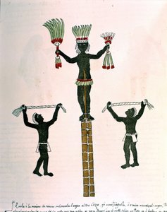 Igrzyska Azteków w Codex Vaticanus 3738 (Codex Vat. Rios.). Faksymile rękopisu dominikanina Pedro de los Rios, między 1570 a 1589, Bibl. Watykan. autorstwa Spanish School