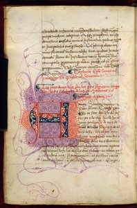 Burney 252, fa. 4v, inicjał łamigłówki 
