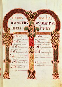 Tablice kanoniczne z „Kodeksu Eurico”, c.476 (welum) autorstwa Spanish School