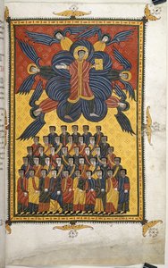 Chrystus pojawia się w chmurach autorstwa Spanish School