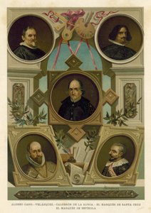Słynne hiszpańskie postacie historyczne z XVII wieku autorstwa Spanish School