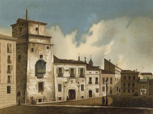 Dom, w którym był więziony Franciszek I, Madryt, 1525-1526 autorstwa Spanish School