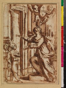 Piśmiennictwo otwierające drzwi do nauki, dawniej „Mądrość otwierająca drzwi wiedzy”, 1575-1600 autorstwa Spanish School