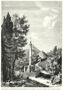 Pomnik Praw Magdeburskich, zwany także Pomnikiem Chrztu Rusi, Kijów, Ukraina (lito) autorstwa Spanish School