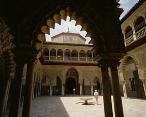 Patio w Realu Alcazar autorstwa Spanish School