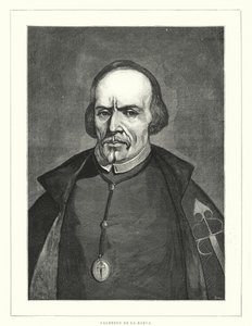 Pedro Calderon de la Barca, hiszpański żołnierz, ksiądz i pisarz (litografia) autorstwa Spanish School