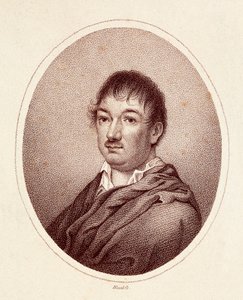 Portret Leandro Fernandeza de Moratina (1760-1828), hiszpańskiego pisarza. Grawerowanie XIX wieku. Biblioteka Narodowa w Madrycie. autorstwa Spanish School
