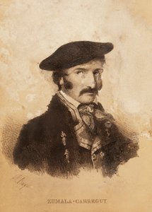 Portret Tomasa ZumalaCarregui (1788-1835), postaci z kampanii hiszpańskiej lub wojny o niepodległość i pierwszej wojny karlistów (rycina) autorstwa Spanish School