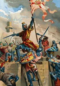 Ramon Berenguer IV, hrabia Barcelony, zdobywa Tortosę od muzułmanów w 1148 r. autorstwa Spanish School