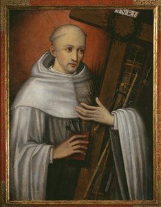 Św. Bernard z Clairvaux niosący instrumenty Męki Pańskiej autorstwa Spanish School