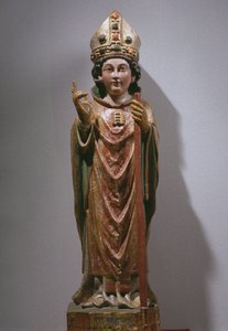 Św. Marcin z Tours, koniec XIV w. - początek XV w. (drewno malowane i złocone)