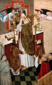 Messe św. Marcina. Malarstwo Szkoły Kastylijskiej (olej na drewnie) autorstwa Spanish School