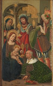 Pokłon królów, ok. 1490 r. (tempera na desce) autorstwa Spanish School