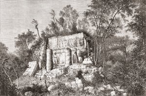Boisko do piłki nożnej, Chichén Itzá, Jukatan, Meksyk autorstwa Spanish School