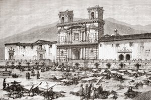 Katedra, Plac Niepodległości aka La Plaza Grande, Quito, Ekwador autorstwa Spanish School