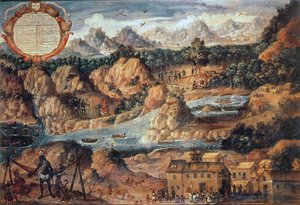 Podbój Gwatemali w 1524 r. (olej na panelu) autorstwa Spanish School