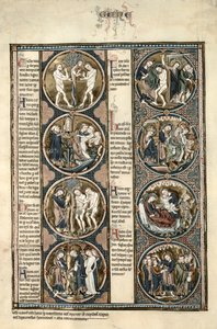 Biblia Toledo Moralisee f.7v autorstwa Spanish School