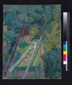 Widok z okna na 6 Cambrian Road, Richmond, przed 1914 autorstwa Spencer Frederick Gore