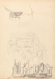 Jaskinia Złotego Cielca: Szkice sceny i baru autorstwa Spencer Frederick Gore