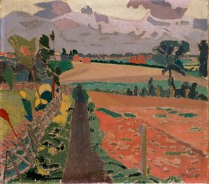 Ścieżka żużlu, 1912 autorstwa Spencer Gore