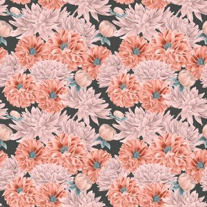 Kolorystyka wzoru Dahlia Hero nr 1, 2020 (ołówek grafitowy i cyfrowy) autorstwa Stacy Hsu