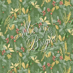 Merry & Bright, 2021 (ołówek grafitowy i cyfrowo) autorstwa Stacy Hsu