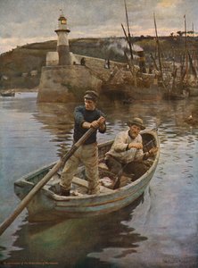 Latarnia morska Newlyn, Kornwalia, 1893, c1930.