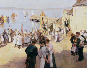 Uroczysty Dzień w Newlyn autorstwa Stanhope Alexander Forbes