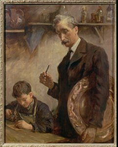 Młody uczeń, Newlyn Copperworks autorstwa Stanhope Alexander Forbes