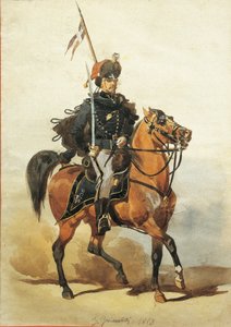 Oficer Huzarów Piacenzy, Rys. Stanislao Grimaldi del Poggetto