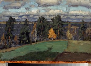 Jesień. Malarstwo Stanisława Julianowicza Żukowskiego (Żukowski) (1873-1944), olej na płótnie autorstwa Stanislav Joulianovitch Joukovski