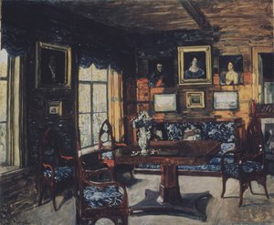 Salon w dworku Rozhdestveno autorstwa Stanislav Julianovic Zukovskij
