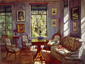 Salon w dworku Rozhdestveno, 1916