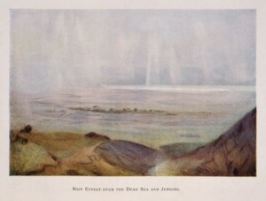 deszcz padający na Jerycho i Morze Martwe, w Palestynie 1906