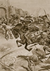11. Ułanów i Koń Skinnera wjeżdżający Jats do Bharatpur, grudzień 1828 r. (lito)