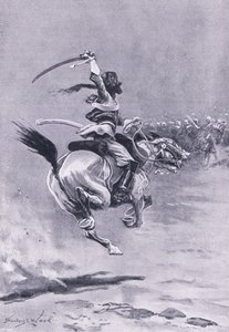 Delhi: Oblegający byli nieustannie atakowani, lipiec 1857, ilustracja z brytyjskich bitew na lądzie i morzu, 1915 autorstwa Stanley L. Wood